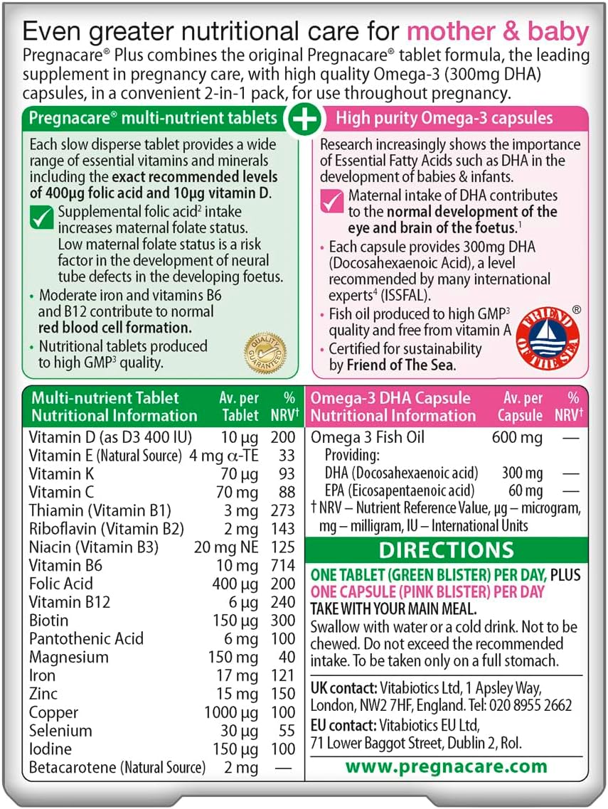 Pregnacare Plus Omega3 56 Tablets