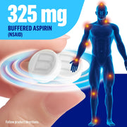 Bufferin Aspirin 325mg Effective Pain Relief 130 coated tabs