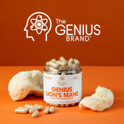 The Genius Brand Genius Lions Mane Support Foucs & Memory & Mood 120 Veg Caps
