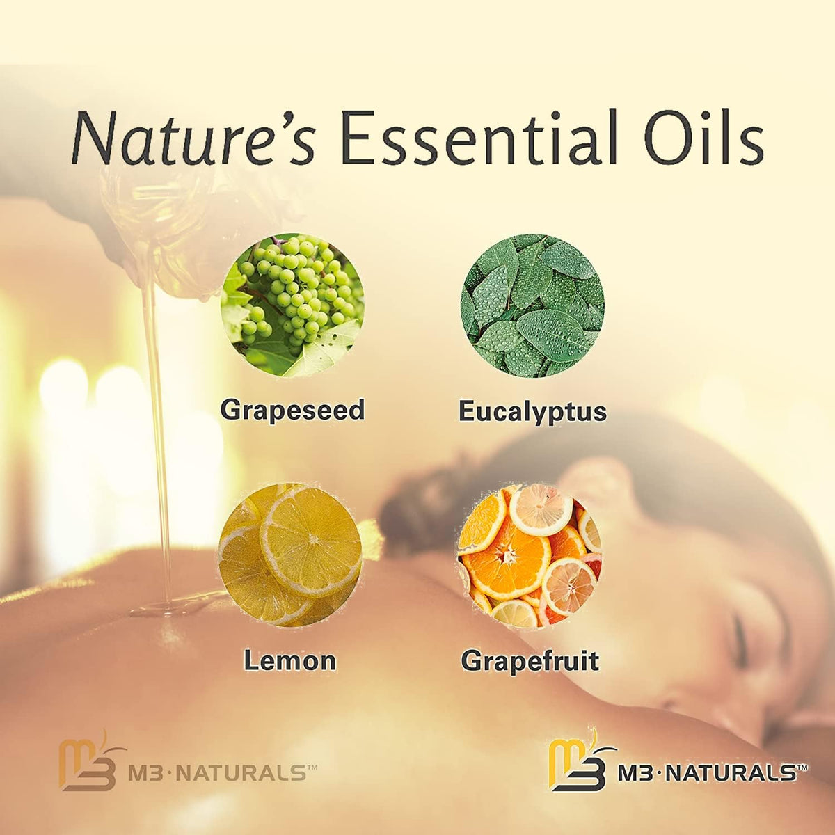 M3 Naturals Anti Cellulite Massage Oil Collagen + Stem Cell infused 240ml