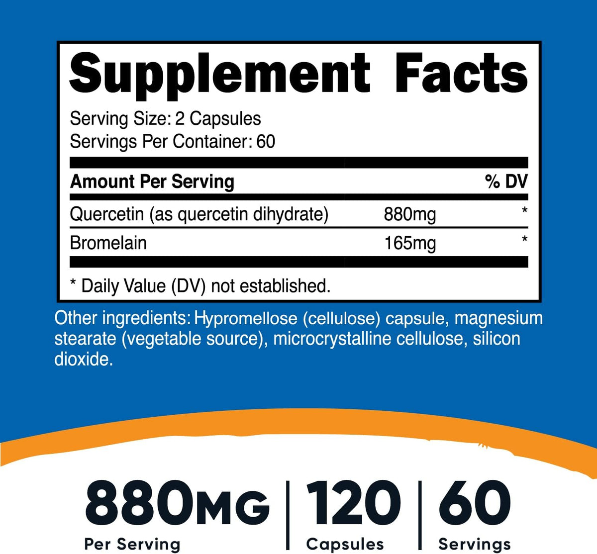 Nutricost Quercetin with Bromelain 880 mg 120 capsules