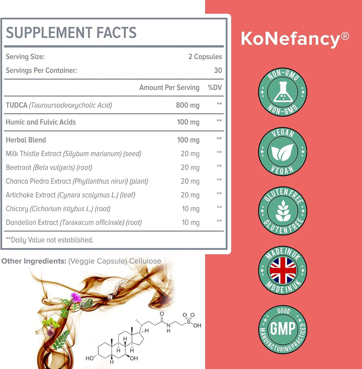 Konefancy Tudca1000 mg 60 capsules