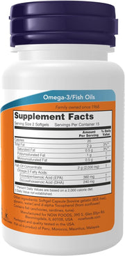 Now Foods Omega-3 Fish Oil 1000 mg 30 Softgels