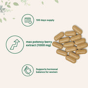 Microingredients Vitex Berry, 1000mg Per Serving, Hormone Balance Support for Women, 200 Caplet