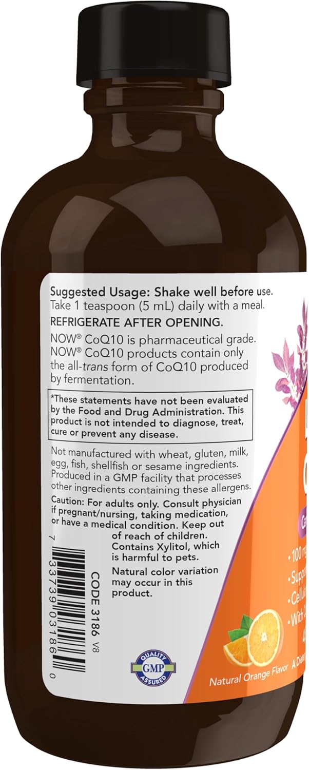Nowfoods CoQ10 liquid 100 mg 118ml Orange flavor
