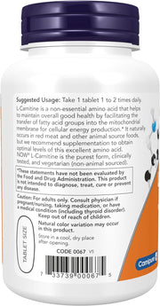 Now Foods L-Carnitine 1000 mg 50 tablets