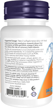 Now Foods Omega-3 Fish Oil 1000 mg 30 Softgels