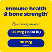 Enzymedica Vitamin D3 + K2 5000 IU D3 + 90 mcg K2 60 Caps