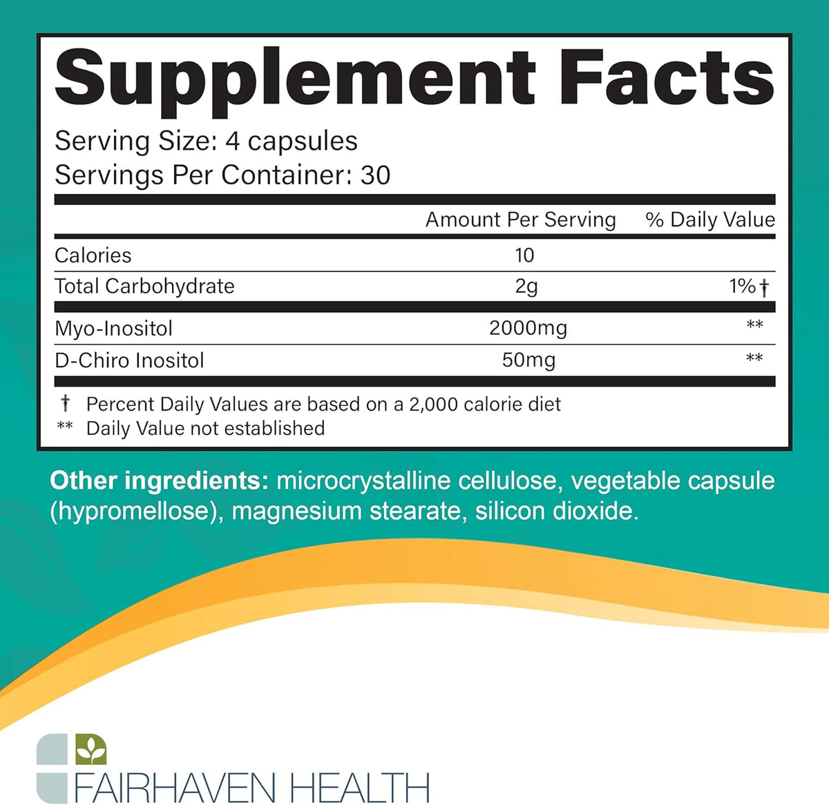 Fairhaven Health Myo + D- chiro Inositol 120 Capsules