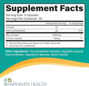 Fairhaven Health Myo + D- chiro Inositol 120 Capsules