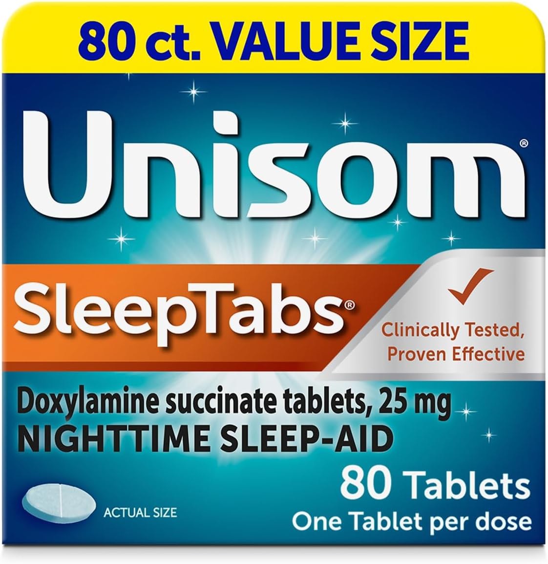 Unisom Sleep Tabs 25mg 80 Tablets