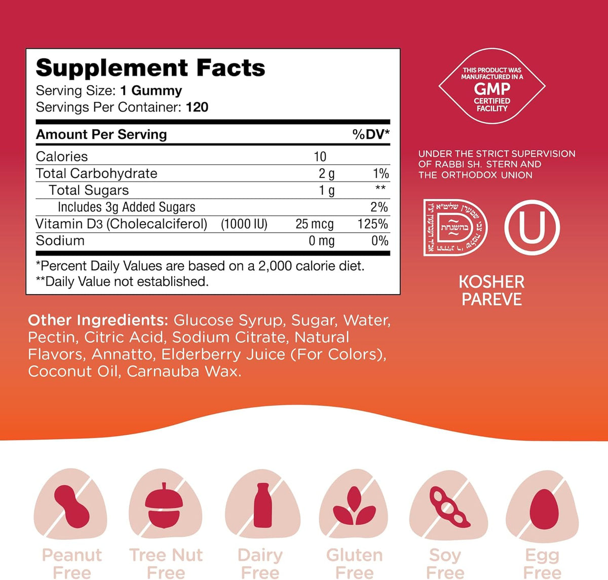 Chapter One Vitamin D3 - Bone & Immunity Support 120 Gummies