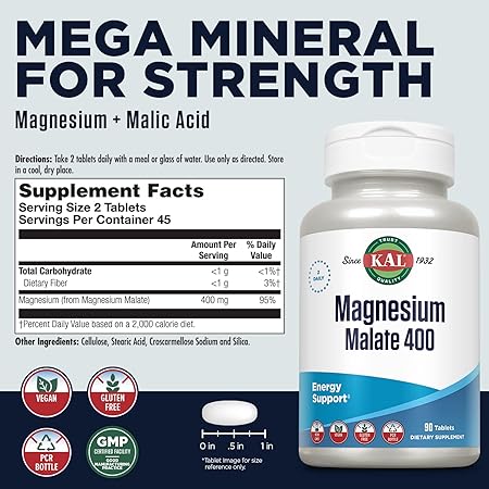 Kal Magnesium Malate (400) 90 Tablets