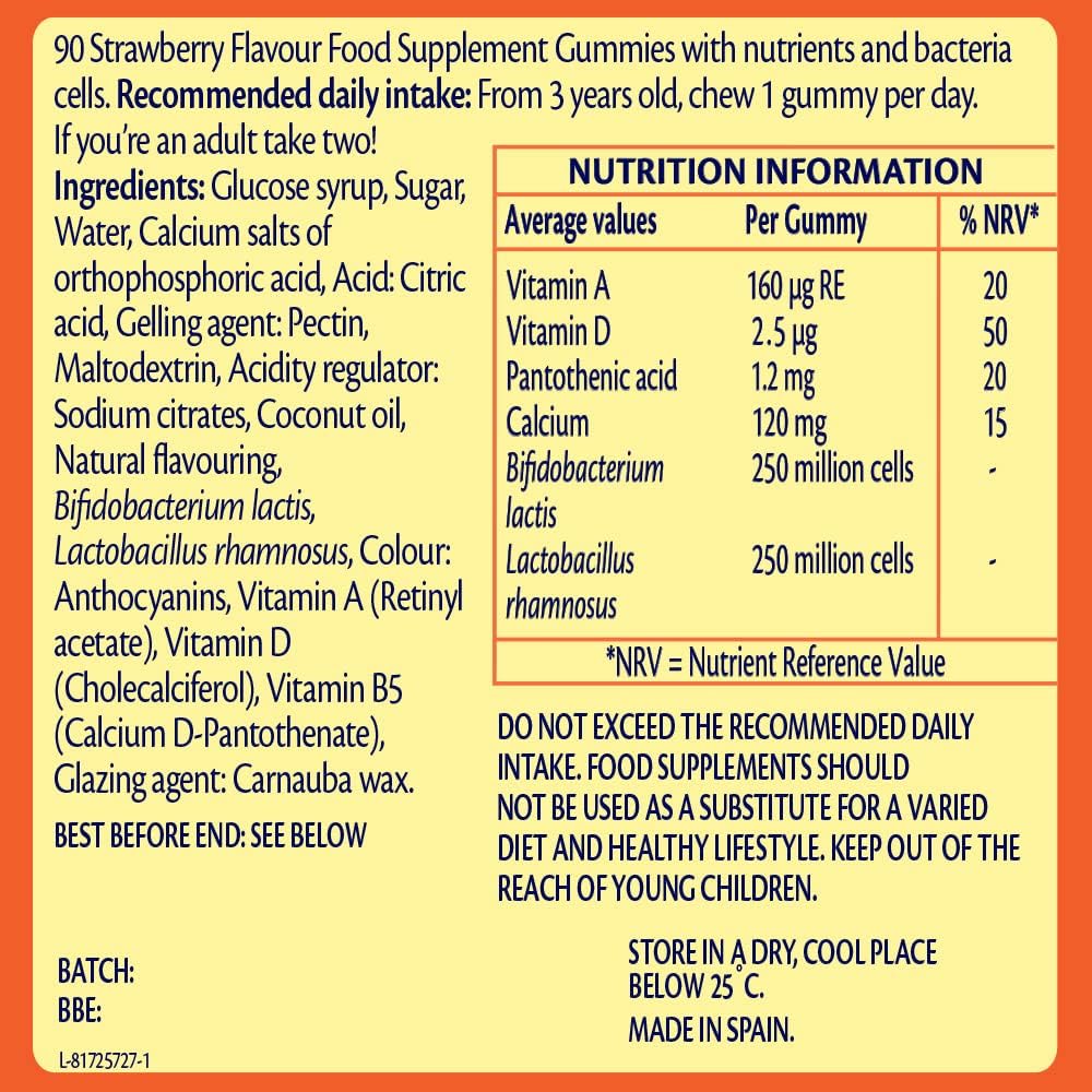 Haliborange The Big Multi Brain, Immunity & Gut health 90 strawberry softies