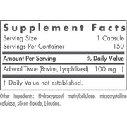 Nutricology Adrenal , Natural Glandular – Stress, Energy & Adrenal Support 150 Veg caps