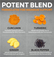 PureCo Organic Turmeric With Ginger & Black pepper with curcumin 95% 60 caps