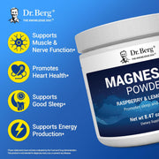 Dr Berg Magnesium Powder Raspberry & Lemon Flavour 235g