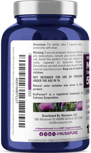 Nusapure Mega Strength Milk Thistle 550mg 120 Veg Caps
