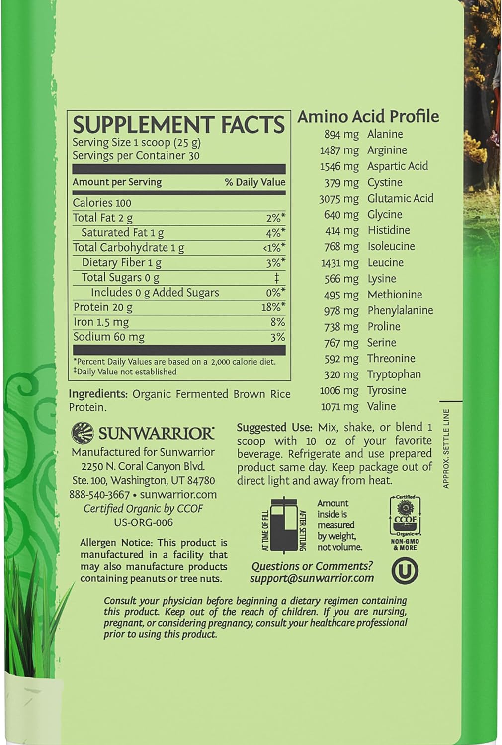 Sunwarrior Classic Protein 750 gm unflavored