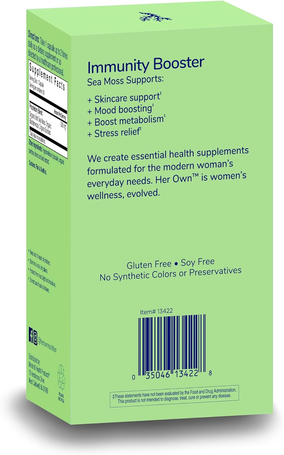 Her Own Irish Sea moss Detox & Metabolism 60 caps