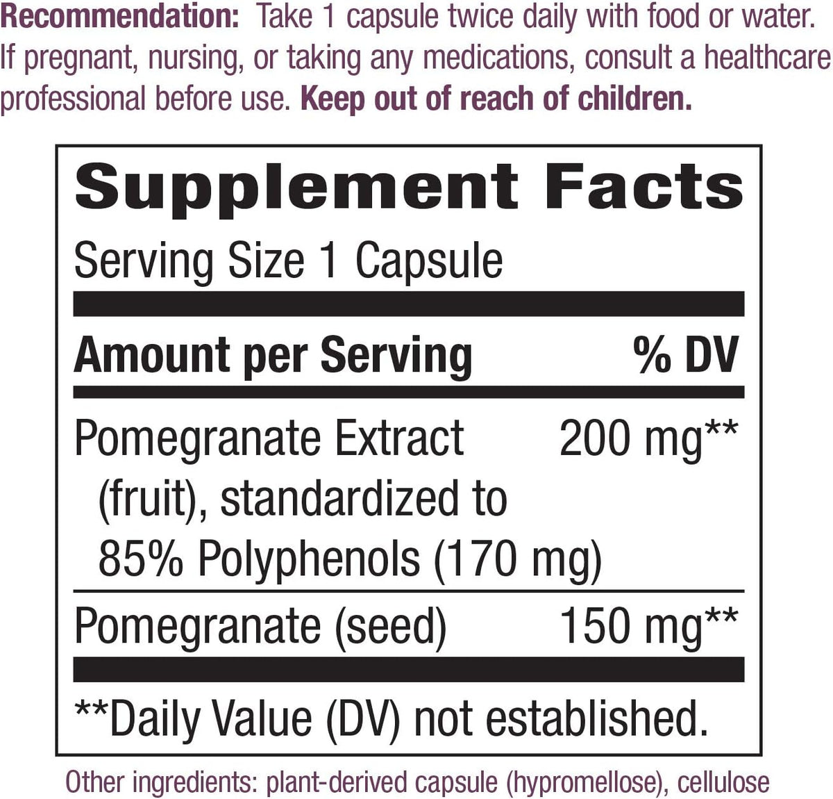 Nature's Way Pomegranate 350mg 60 Veg Caps