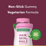 Nature's Bounty Hair, Skin & Nails – Collagen & 2500mcg Biotin – Strawberry Flavor – 200 Gummies