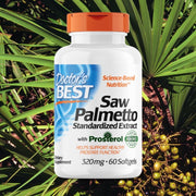 Doctors Best Saw Palmetto Extract with Prosterol 320mg Supports Healthy Prostate Function 60 Softgels