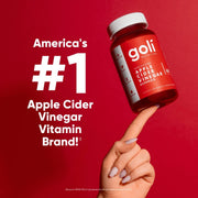 Goli Nutrition Apple Cider Vinegar Gummies, Support Cellular Energy Production and Healthy Immune Function, 60 Pieces