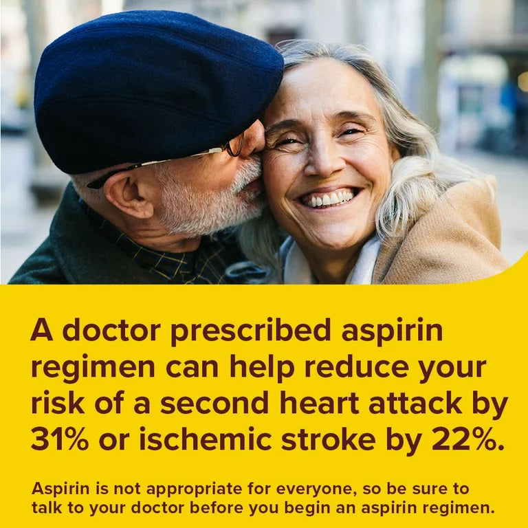 Bayer Aspirin Regimen, Low Dose, Pain Reliever, Help Reduce the Risk of Heart attack, 81mg 300 Enteric Coated Tablets