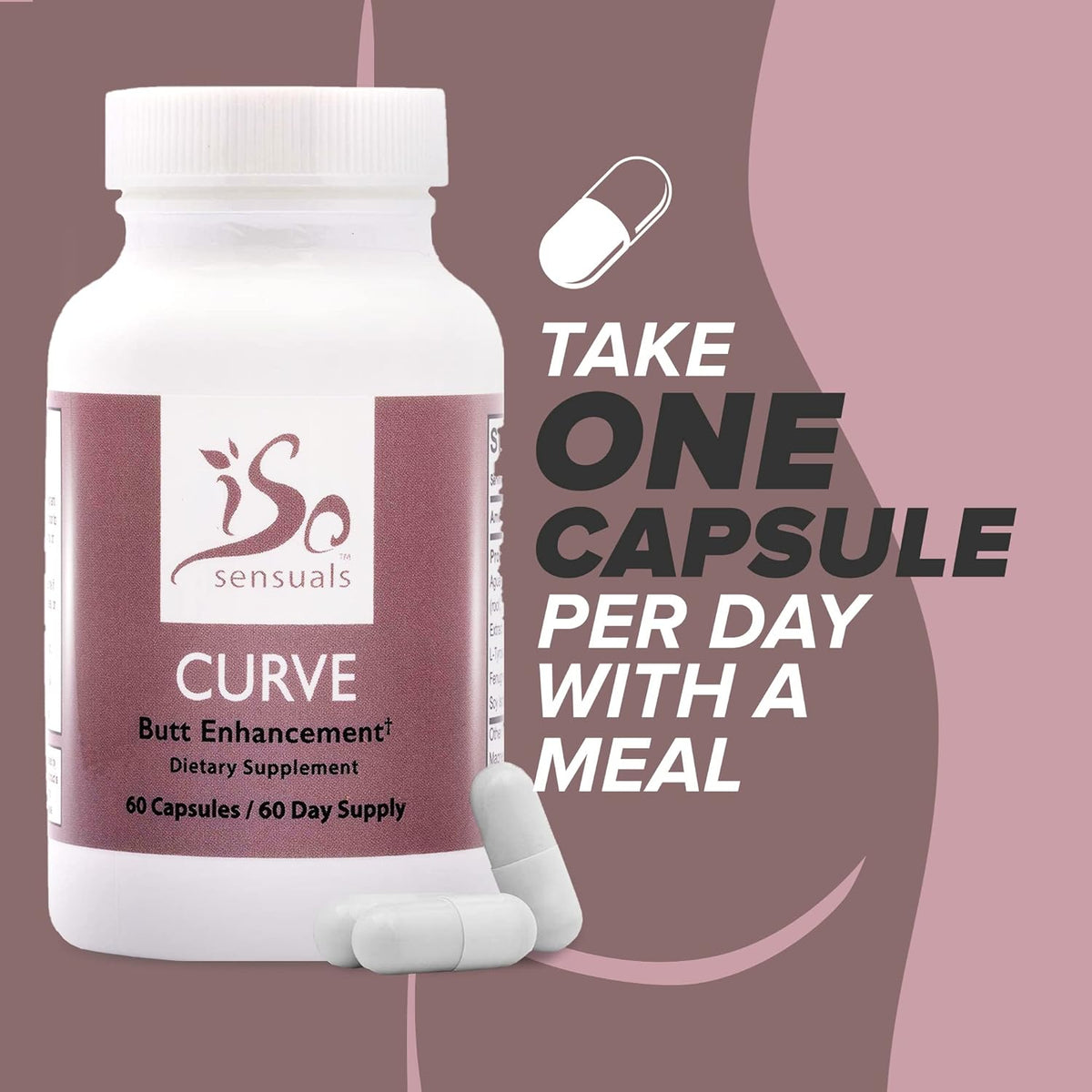 IsoSensuals - Curve, Butt Enhancement Pills, 60 Capsules