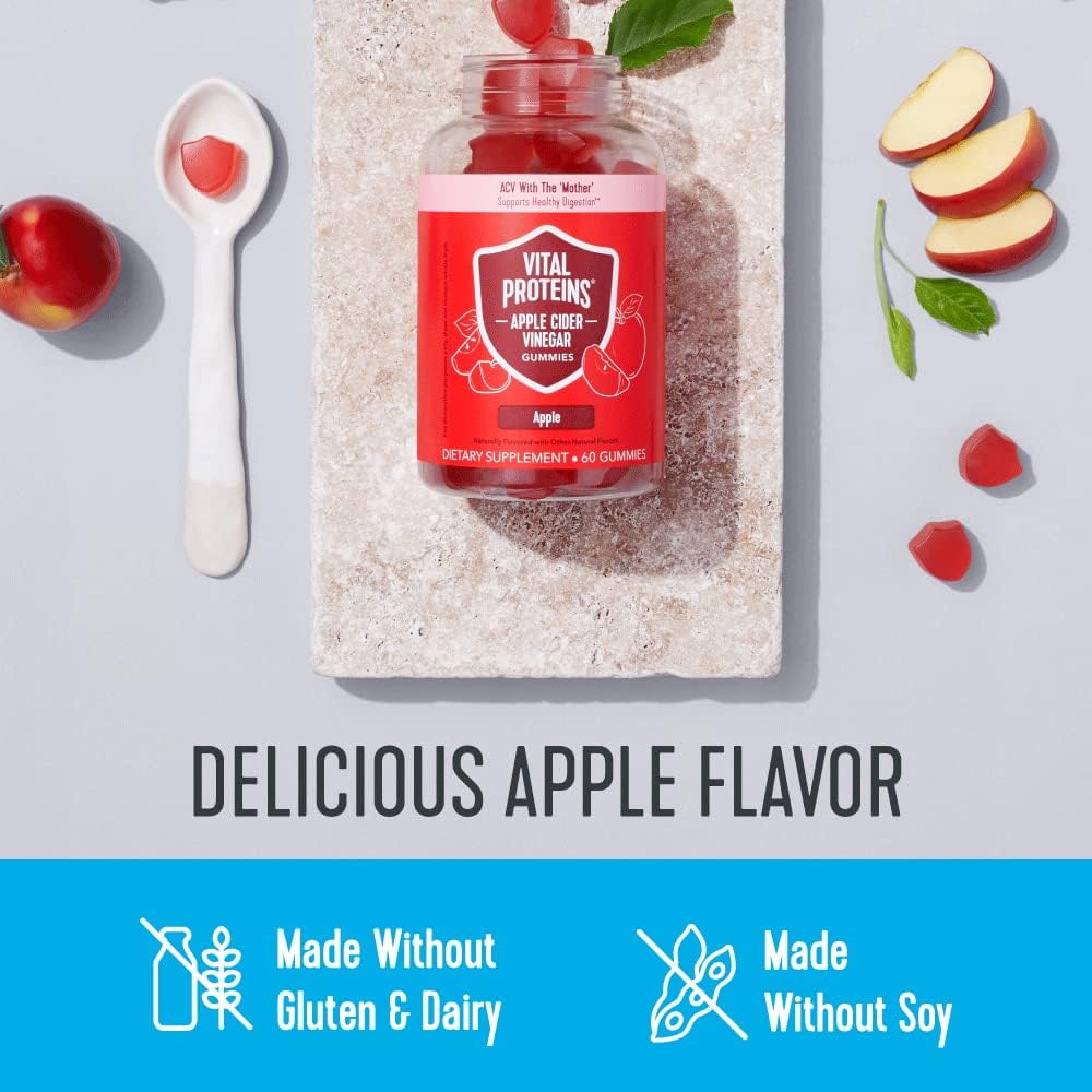 Vital Proteins - Apple Cider Vinegar, Support Immune Health and Boosts Energy, 60 Gummies