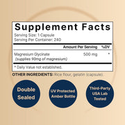 NatureBell Magnesium Glycinate 500 mg 240 capsules