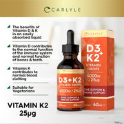 Horbaach Vitamin D3 + K2 4000 IU ( Mk-7 ) drops 60 ml