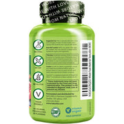 NATURELO Whole Food Multivitamin for Teens, Support Clear Skin, Mental focus, Immune Health, 60 Vegetarian Capsules