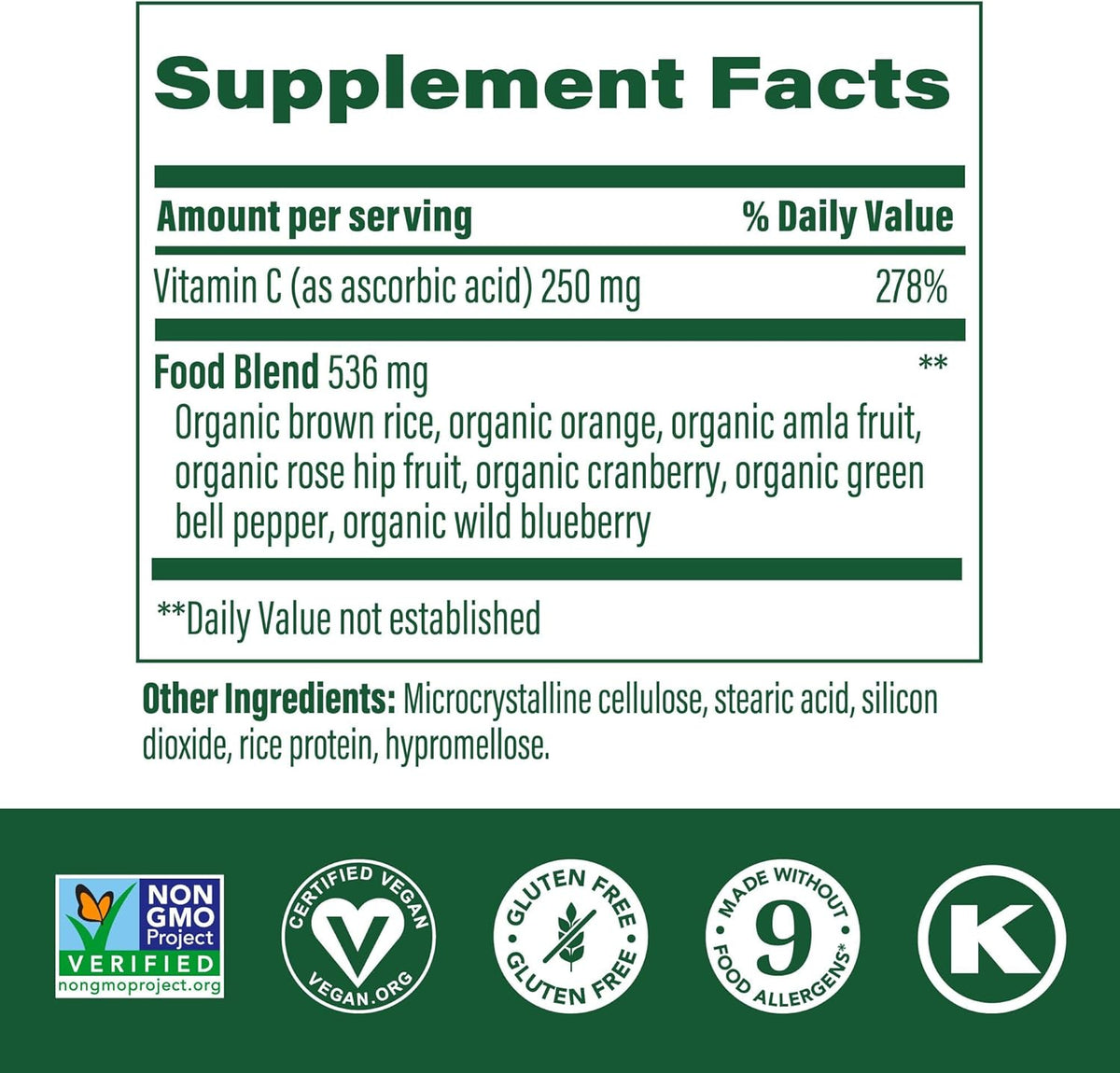 megafood vitamin c complex 180 tabs