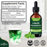New Age Liquid Chlorophyll Concentrated Drops Internal Deodorant, Detoxifier, Energy Support 60ml