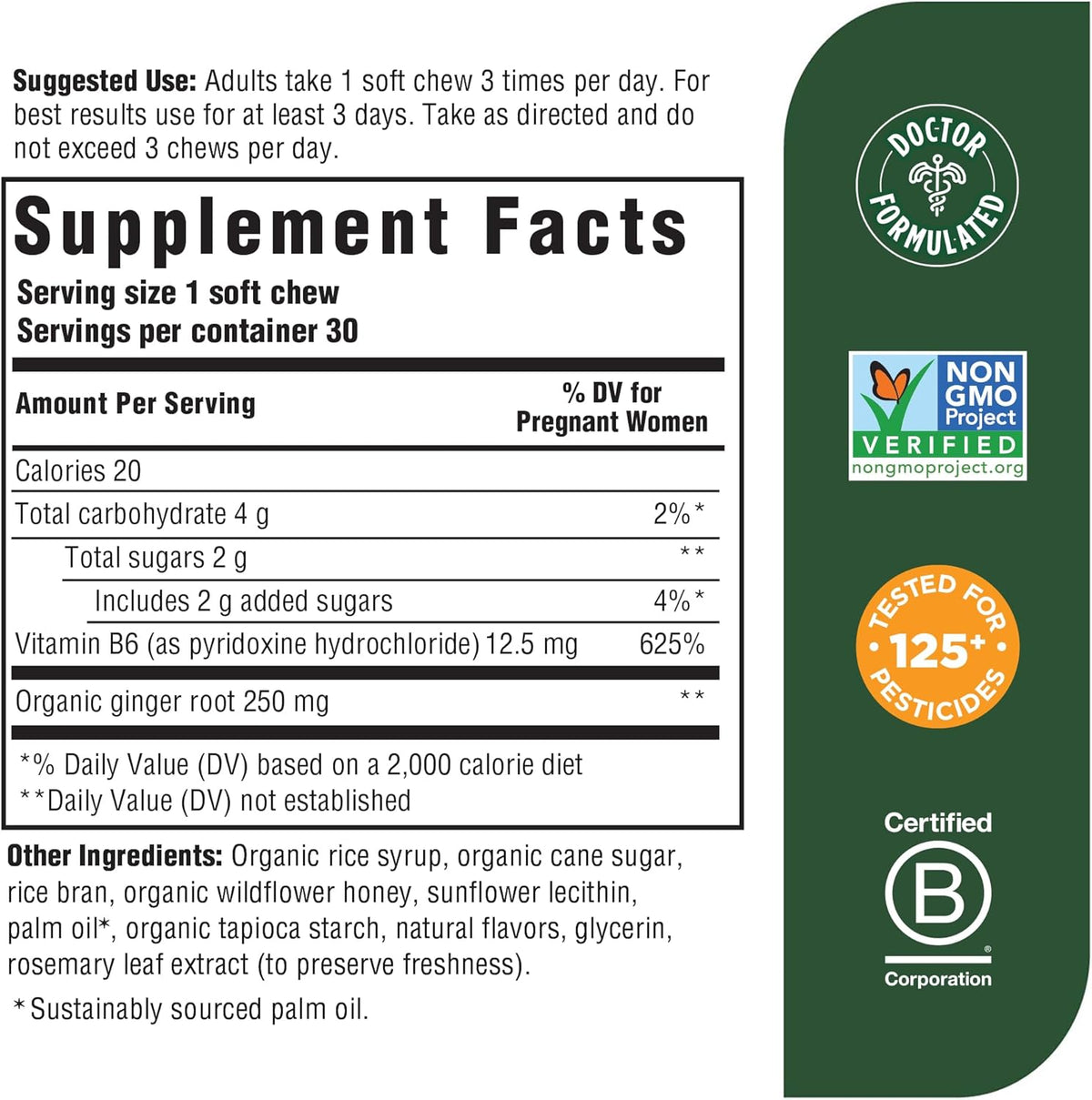 MegaFood Baby & Me 2, Comprehensive pregnancy health support 30 Soft Chews