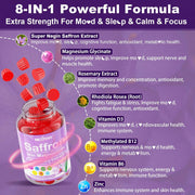Nextdia Saffron with Magnesium To Support Mood Balance, Relaxation, and Overall Well-Being 60 Gummies