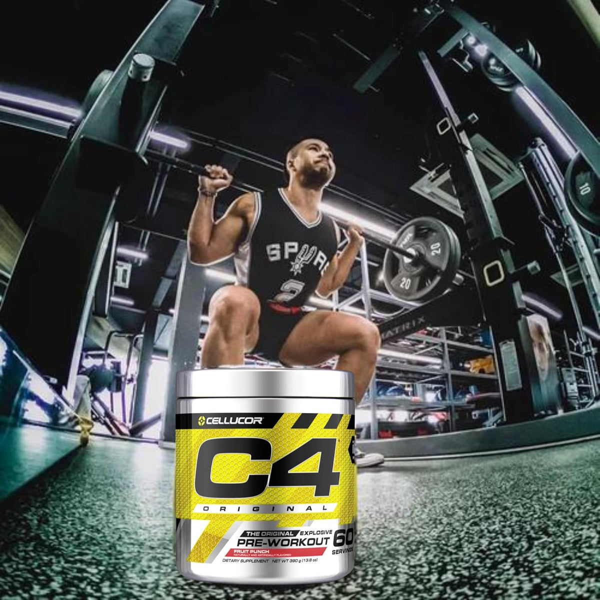 Cellucor C4 Original Explosive Pre-Workout 390grams 60 Servings Fruit Punch flavor