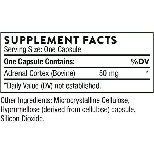 Thorne Adrenal Cortex, Support Healthy Adrenal Gland Function, Immune System, Stress Management & Fatigue, 60 Capsules