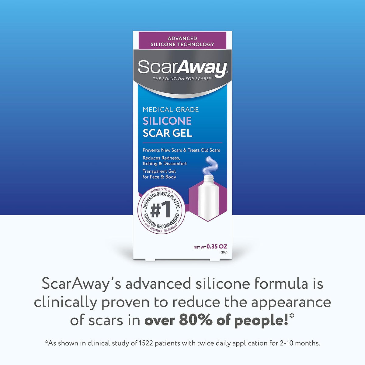 ScarAway Silicone Scar Gel For the Treatment of Scars & Post-surgical marks 10g