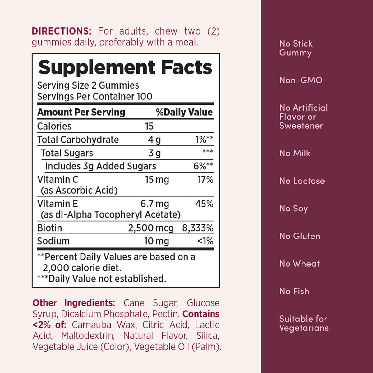 Nature's Bounty Hair, Skin & Nails – Collagen & 2500mcg Biotin – Strawberry Flavor – 200 Gummies