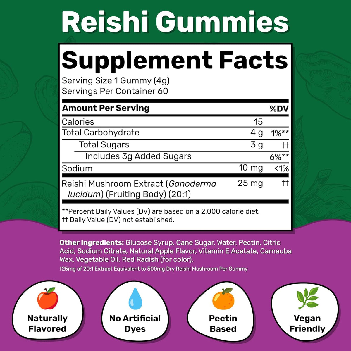Fungies Reishi Mushroom 60 gummies