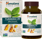 Himalaya Turmeric 95 with Curcumin Joint and Muscle Support Flexibility and Mobility, 60 Vegetarian Capsules