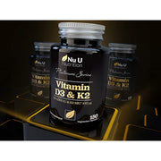 Nu U Nutrition Vitamin D3 4000 IU and Vitamin K2 100 mcg, 150 Vegetarian Capsules