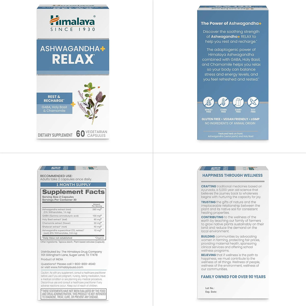 Himalaya Ashwagandha + Relax 60 Veg Capsules