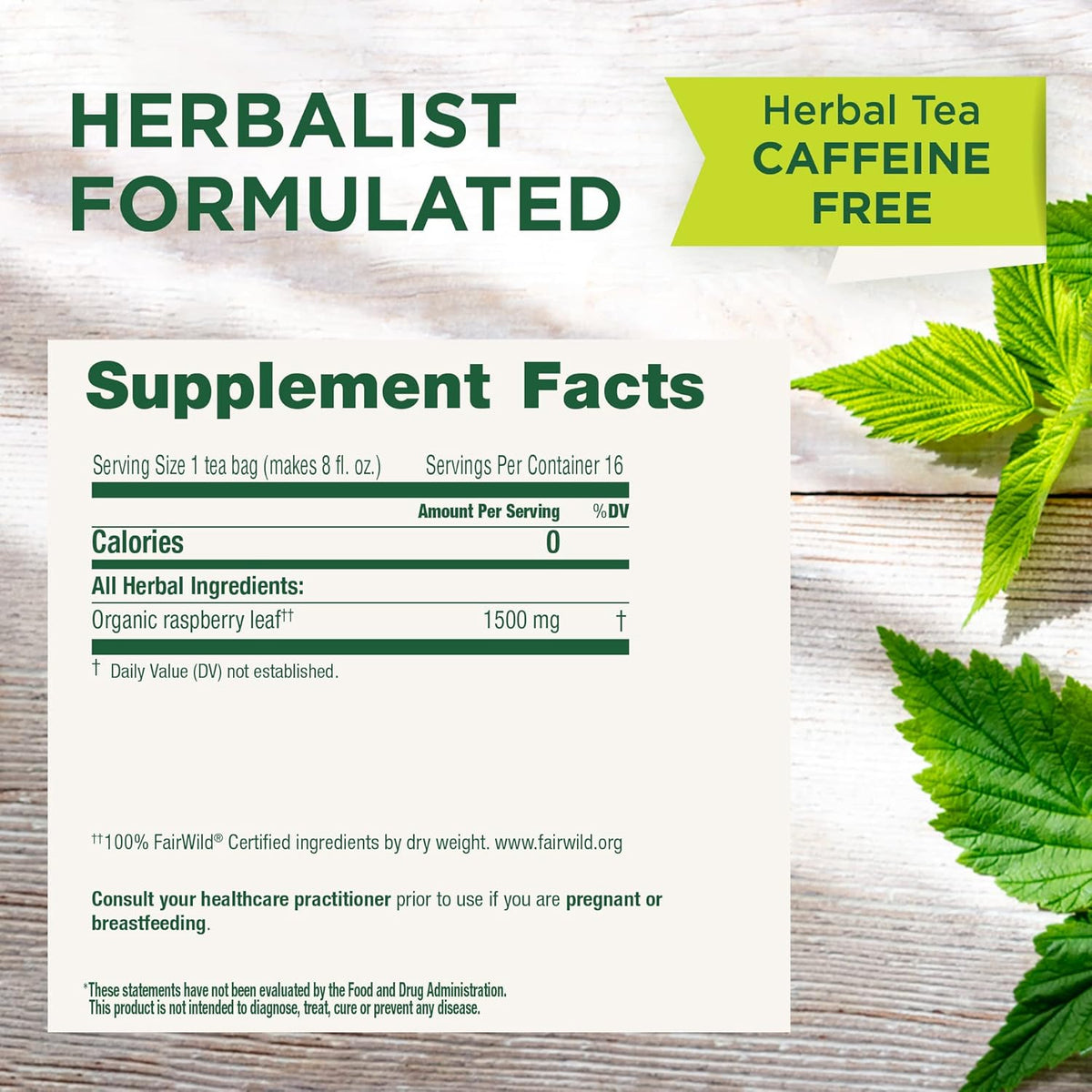 Traditional Medicinals organic Pregnancy Tea menstrual cramp + pregnancy support (Raspberry Leaf) 16 bags , 24g