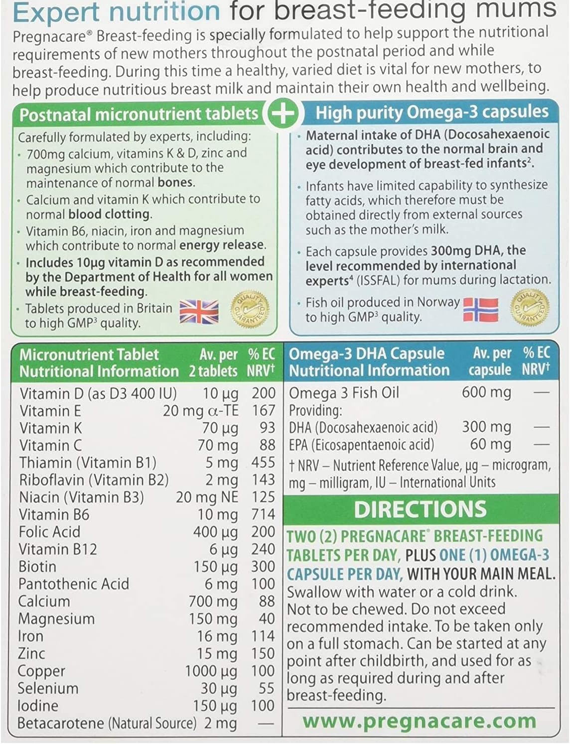 Pregnacare Breast Feeding 84 tabs