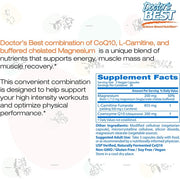Doctors Best Coq10 L Carnitine Magnesium Supports Energy, Muscle Mass & Muscle Recovery 90 Veggie Caps