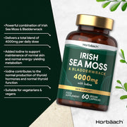 Horbaach Irish Sea Moss & Bladderwrack 4000 mg 60 Veg Caps